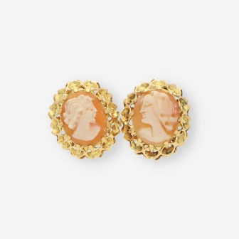 Pendientes camafeo oro