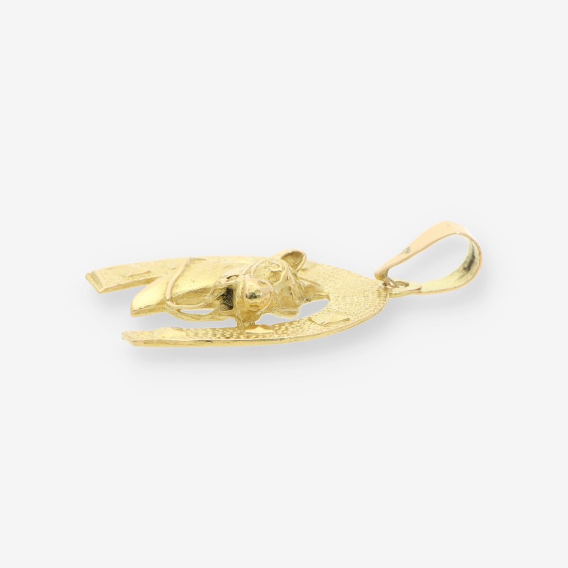 Colgante herradura caballo oro
