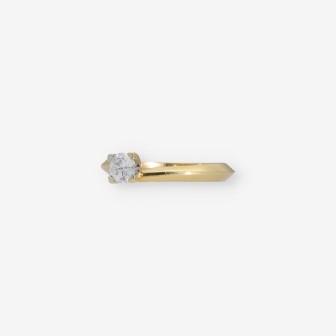 Anillo en oro 18kt con brillante central