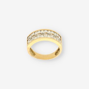 Anillo de Oro con Circonitas Talla 19