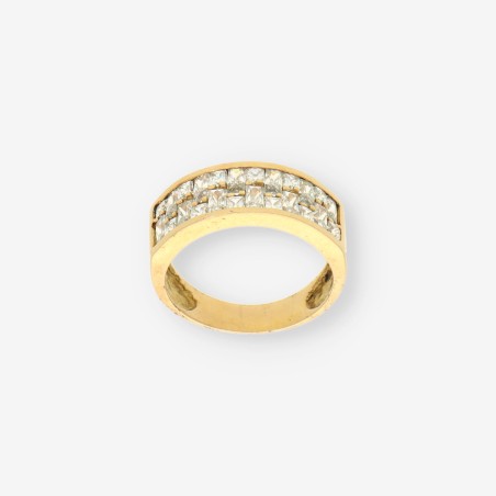 Anillo de Oro con Circonitas Talla 19