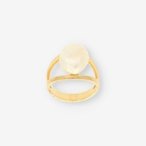 Anillo de Oro con Perla Talla 15