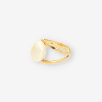 Anillo oro y perla