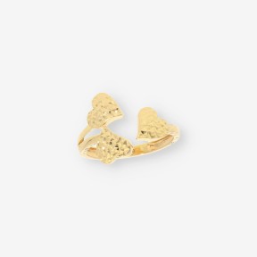 Anillo corazones oro
