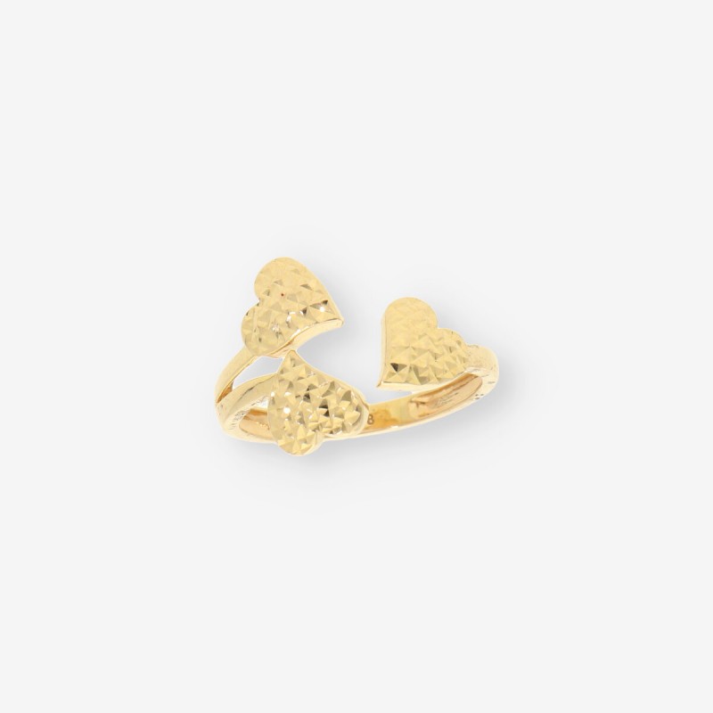 Anillo de corazones en oro amarillo 18kt Anillo de corazones en oro amarillo 18kt
