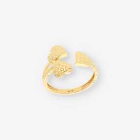 Anillo de corazones en oro amarillo 18kt