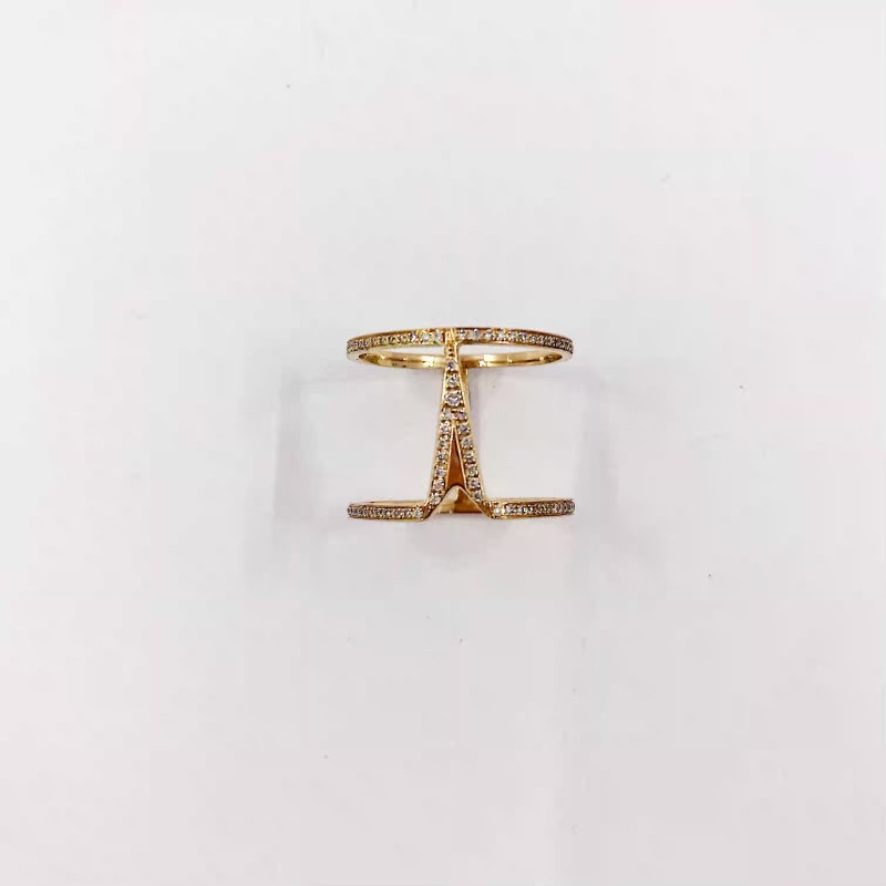 Anillo en oro 18kt con brillantes