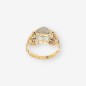 Anillo vintage en oro amarillo 18kt con diamante central