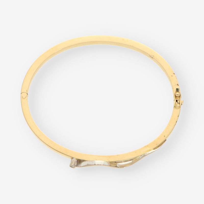 Esclava oro blanco, amarillo y brillante