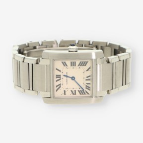 Reloj Cartier Tank en acero y oro ref. 3751