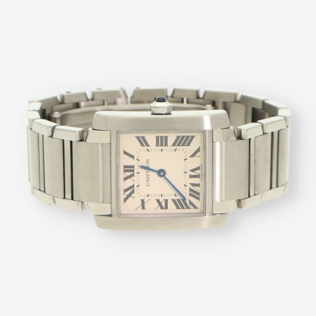 Reloj Cartier Tank en acero y oro ref. 3751