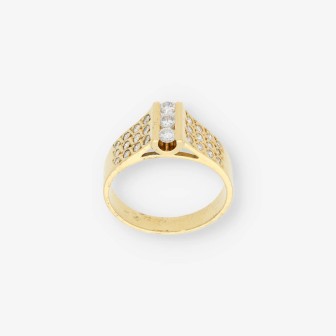 Anillo en oro 18kt con brillantes