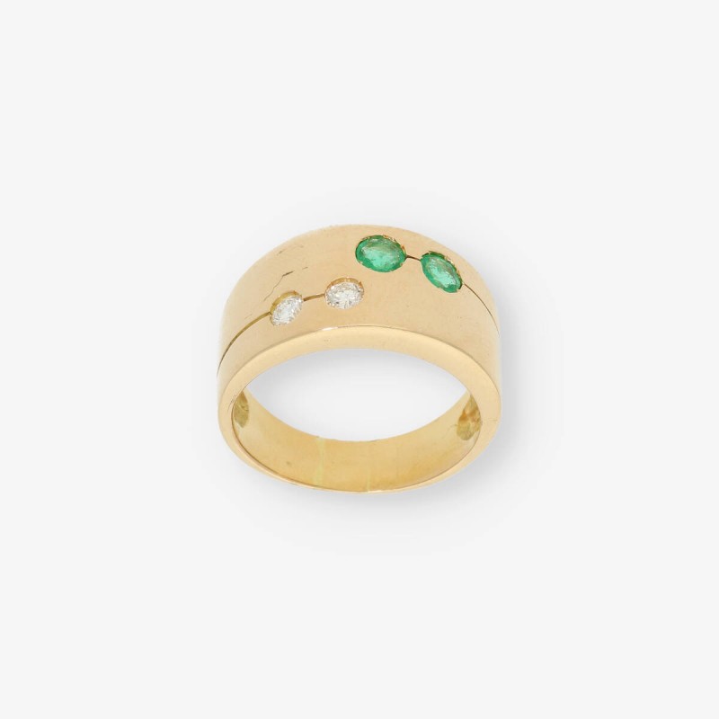 Anillo en oro 18kt con brillantes