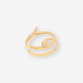 Anillo serpiente en oro amarillo 18kt