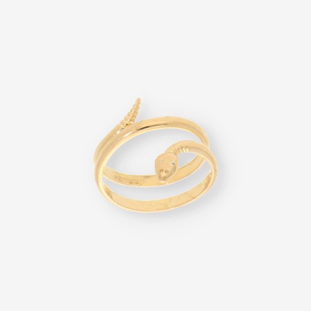Anillo serpiente en oro amarillo 18kt