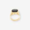 Anillo piedra azul y oro