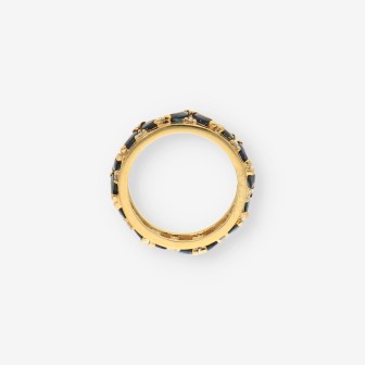 Anillo zafiros, oro y brillantes