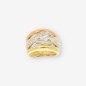 Anillo de oro blanco y amarillo 18kt con brillantes