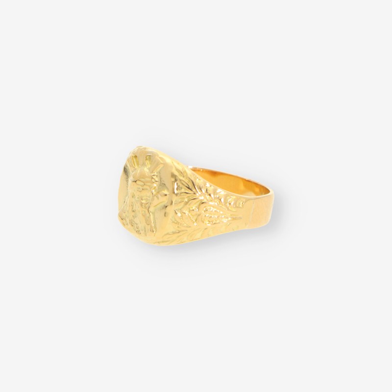 Anillo con cristo oro