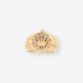 Anillo tipo Rolex oro