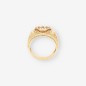 Anillo de oro amarillo 18kt con detalle de corona