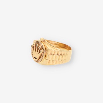 Anillo tipo Rolex oro