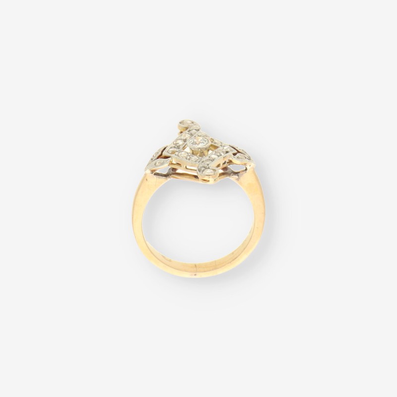 Anillo Vintage oro y brillantes