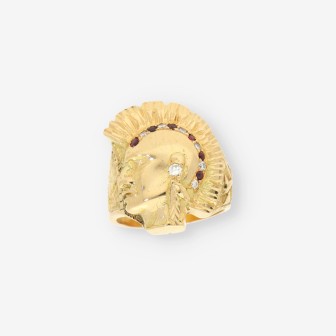 Anillo Guerrero oro y brillantes