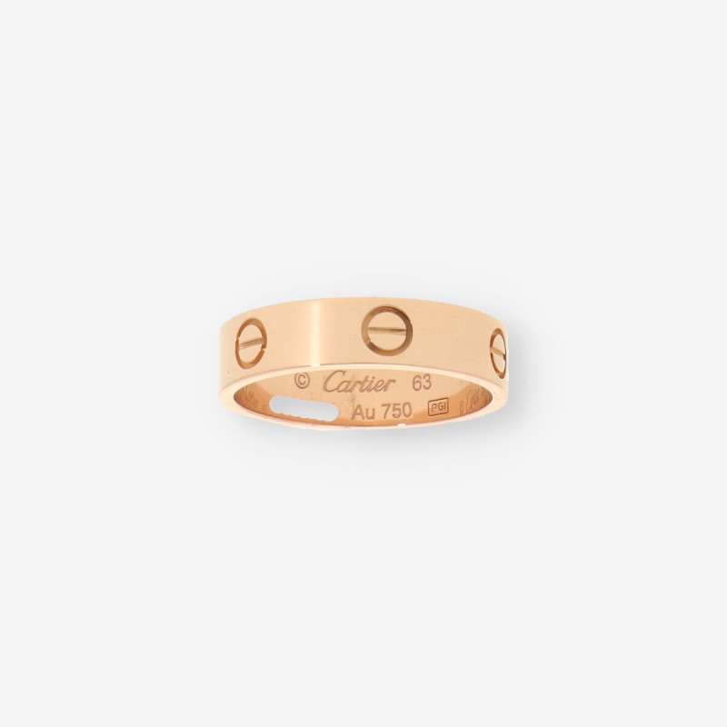 Anillo Cartier Love en oro rosa 18kt
