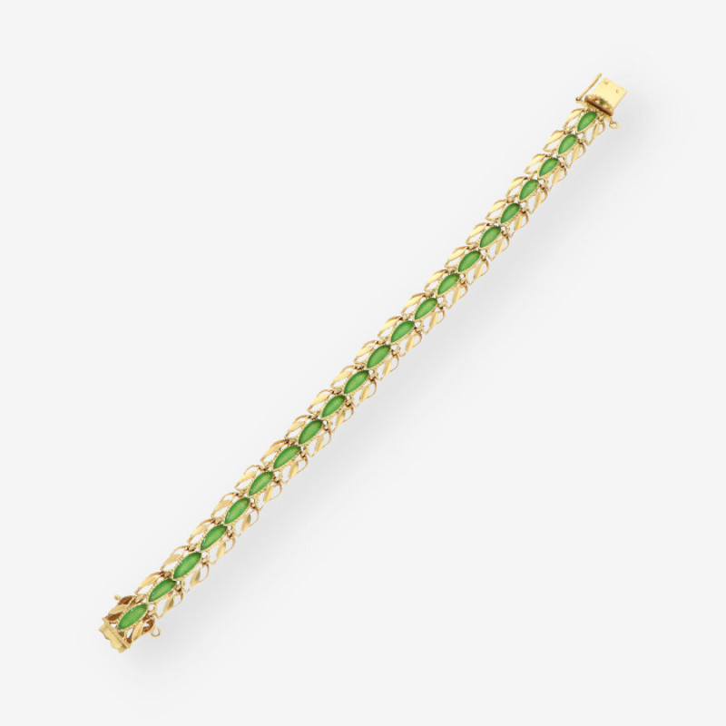 Pulsera oro esmalte