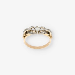 Anillo en oro 18kt con diamantes