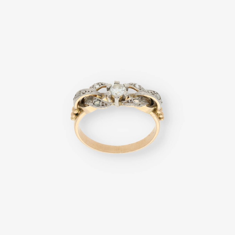 Anillo en oro 18kt con diamantes