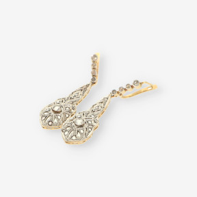 Pendientes Vintage zafiros oro 
