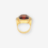 Anillo oro p. marron y brillantes