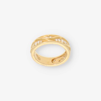 Anillo en oro 18kt con diamantes