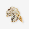 Pendientes isabelinos oro y bri