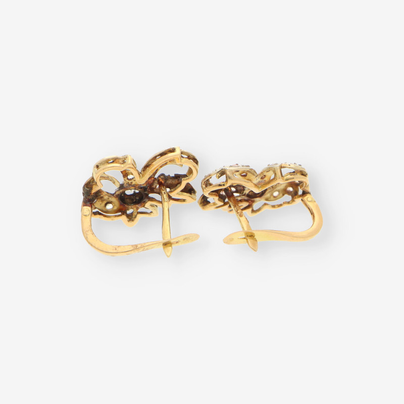 Pendientes isabelinos oro y bri