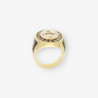 Anillo circonita central y oro