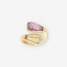 Anillo oro y piedras de color