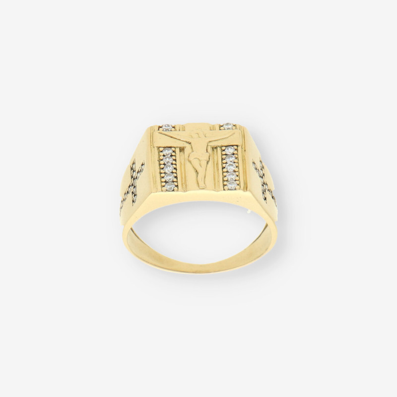 Anillo con cruz oro 
