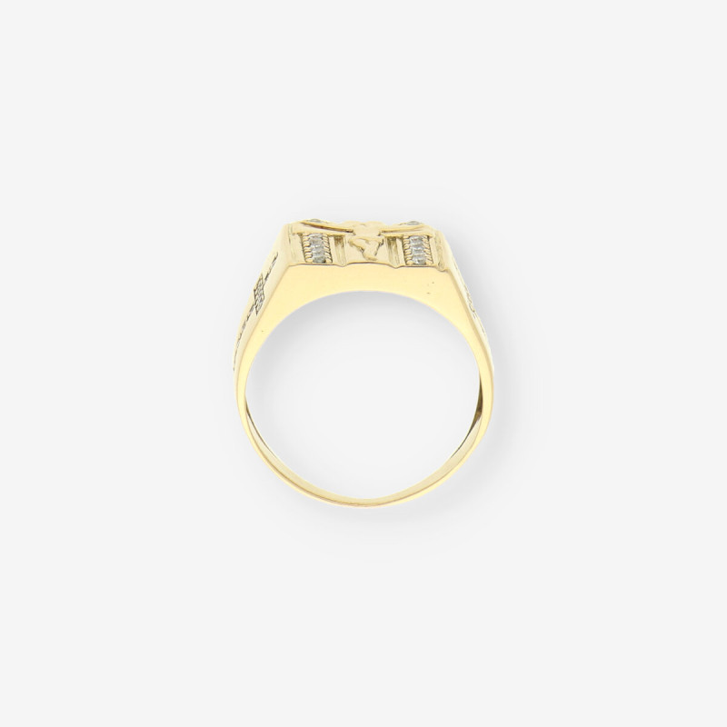 Anillo con cruz oro 