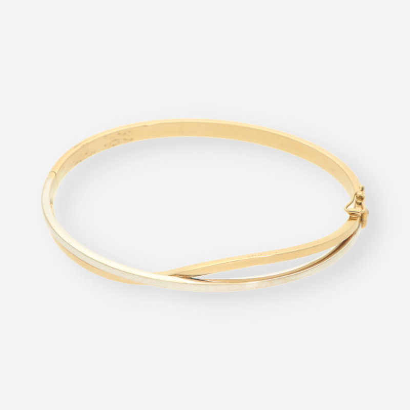 Esclava oro blanco y amarillo