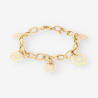 Pulsera con colgantes oro
