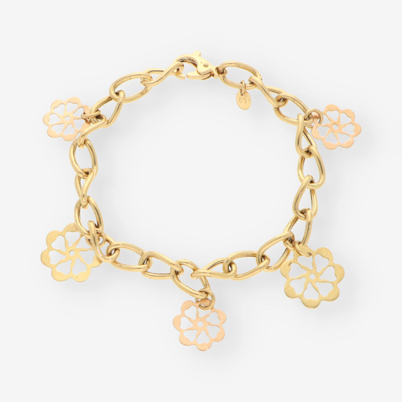 Pulsera con colgantes oro
