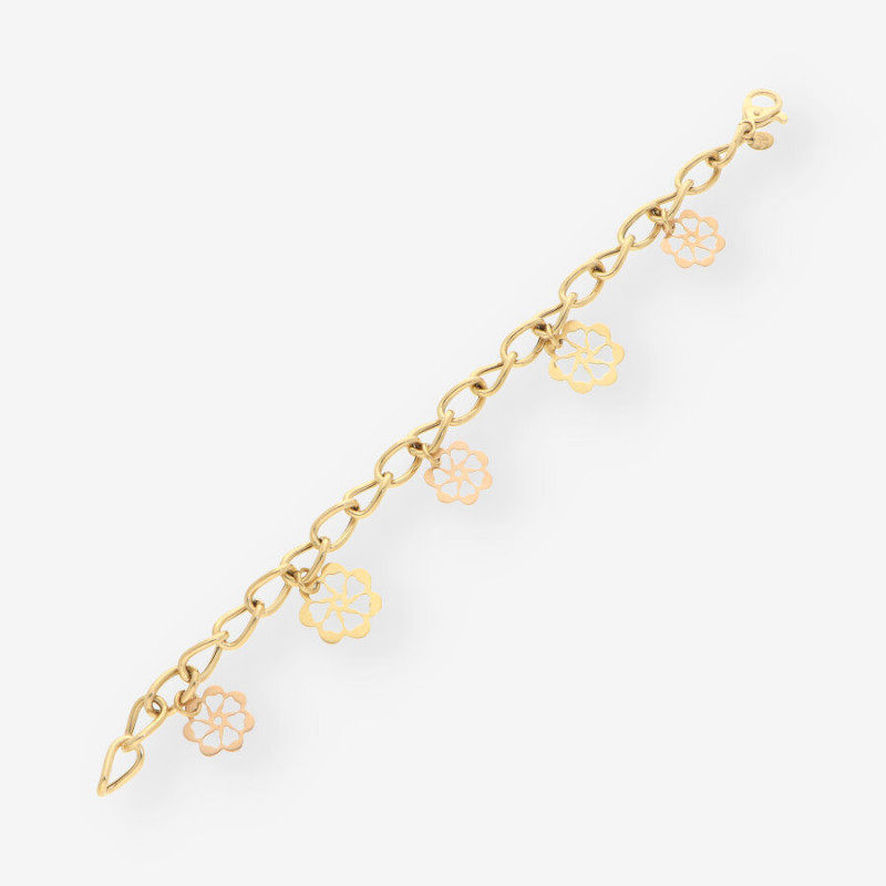 Pulsera con colgantes oro