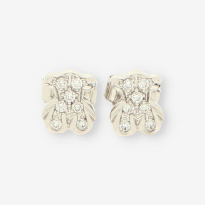 Pendientes oso oro blanco y bri TOUS