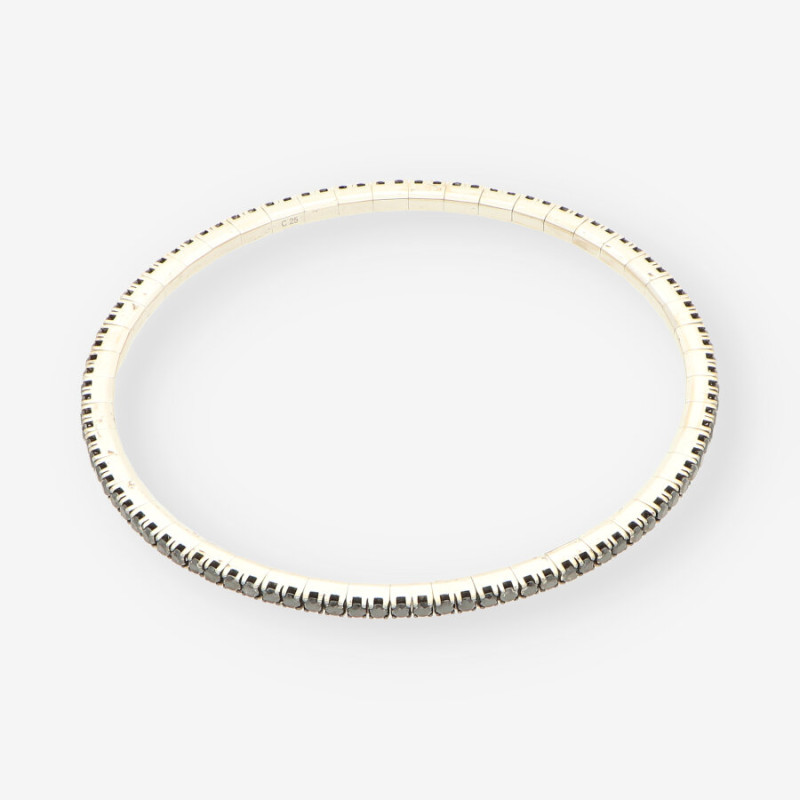 Pulsera oro bl. bri negro aprox. 2.95 Qt