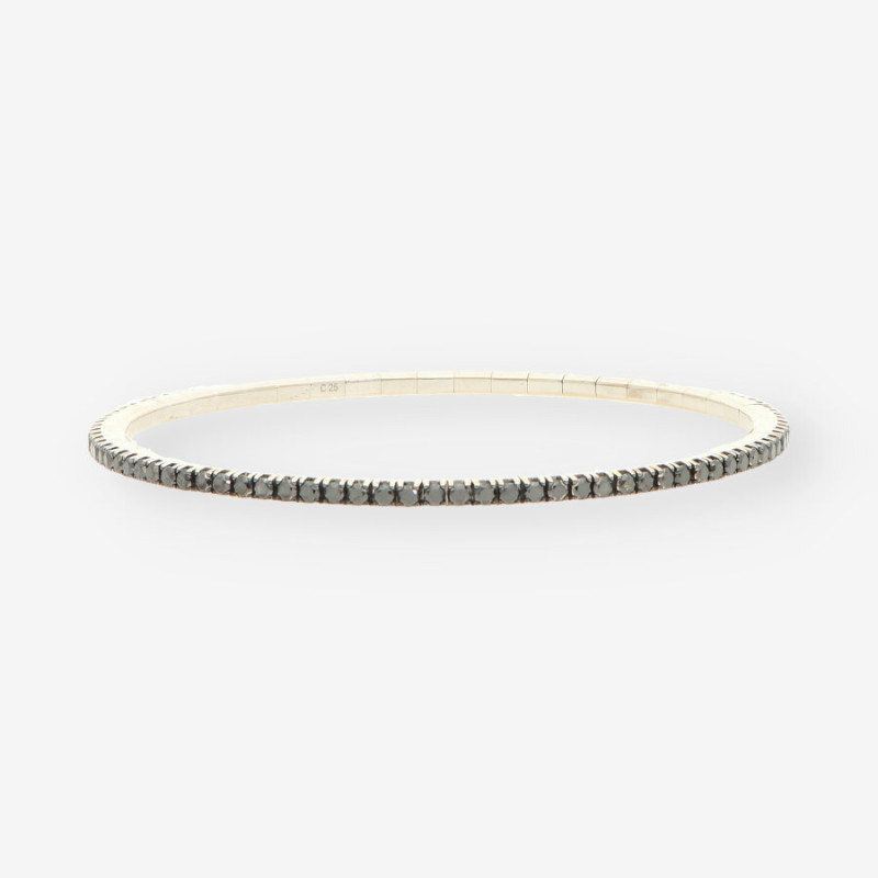 Pulsera oro bl. bri negro aprox. 2.95 Qt