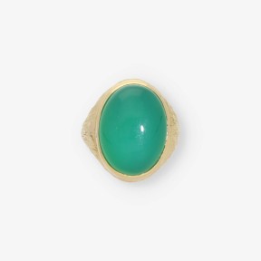 Anillo en oro 18kt con piedra semipreciosa verde