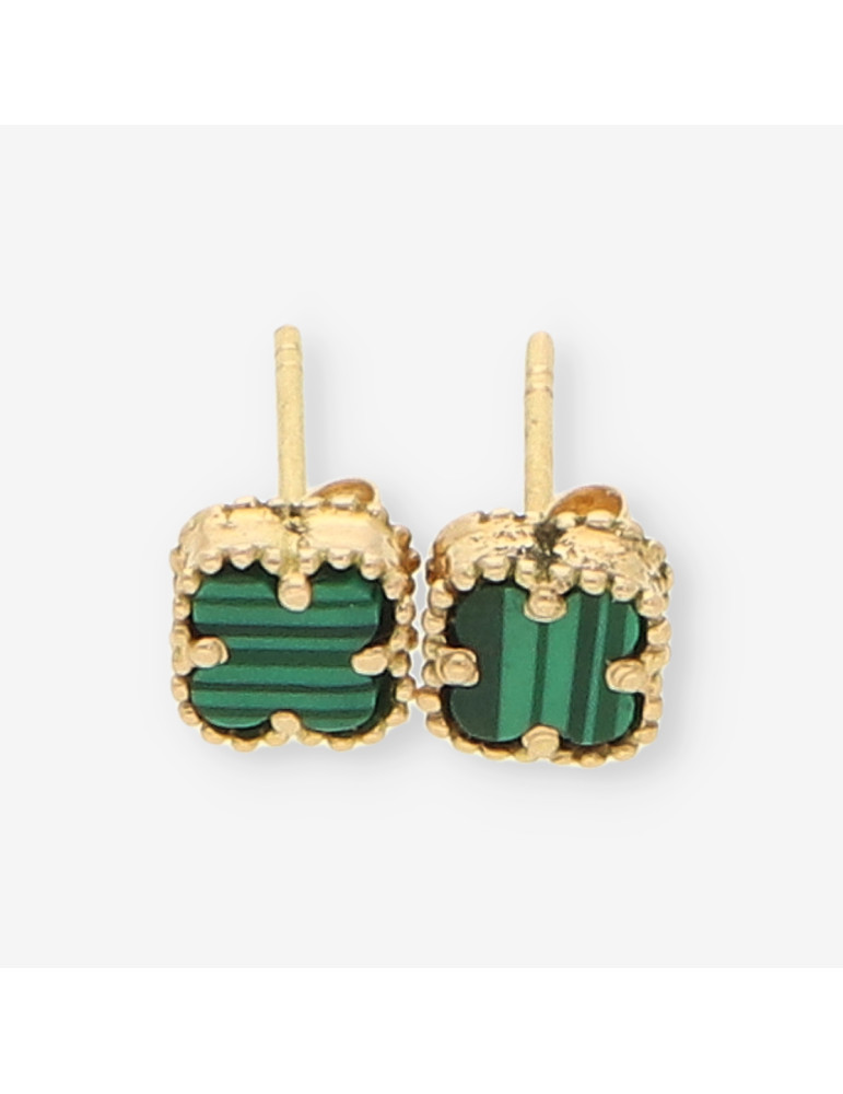 Pendientes oro trebol